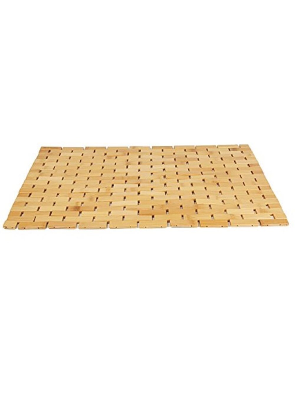 Bamboo Bath Mat Brown Non Slip Rubber Grip Roll Up Shower Bathroom Spa Floor Mat